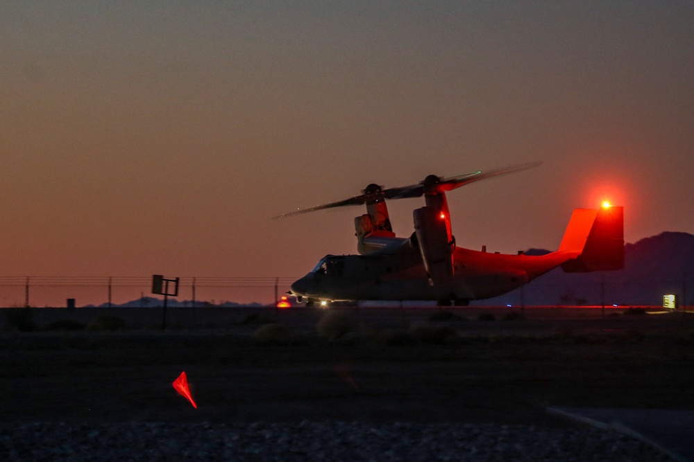 VMM-165 Launches Aircraft in support of Night Raid during RUT