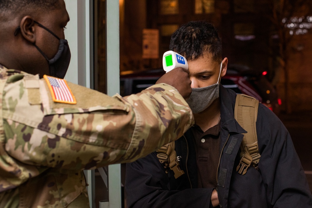 U.S. Marines arrive in Philadelphia to support FEMA vaccination efforts