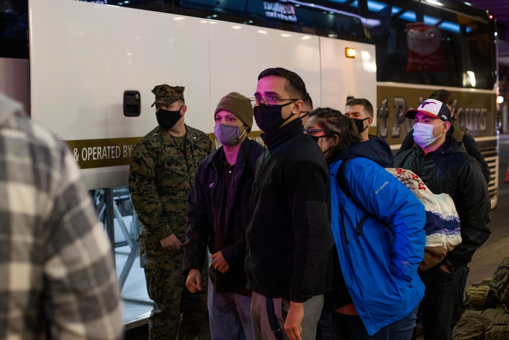 U.S. Marines arrive in Philadelphia to support FEMA vaccination efforts