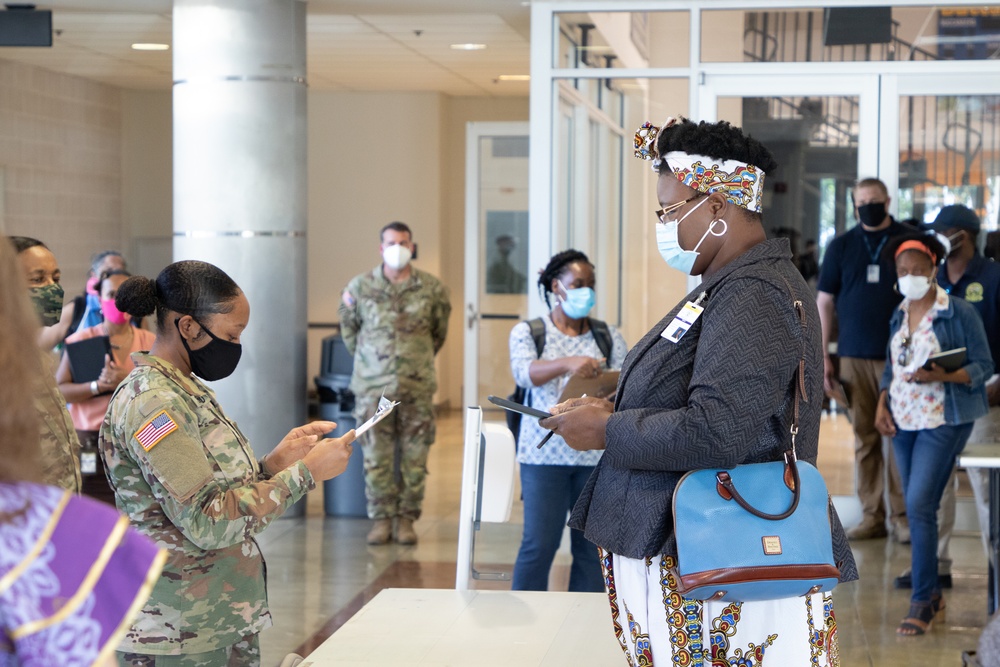 Service members conduct Community Vaccination Center Rehearsal in U.S. Virgin Islands