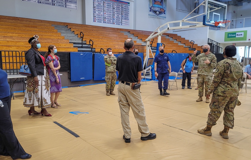 Service members conduct Community Vaccination Center Rehearsal in U.S. Virgin Islands
