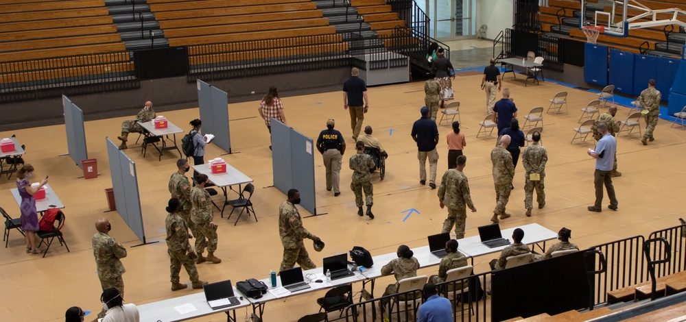Service members conduct Community Vaccination Center Rehearsal in U.S. Virgin Islands