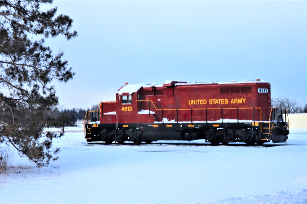 Army locomotive at Fort McCoy