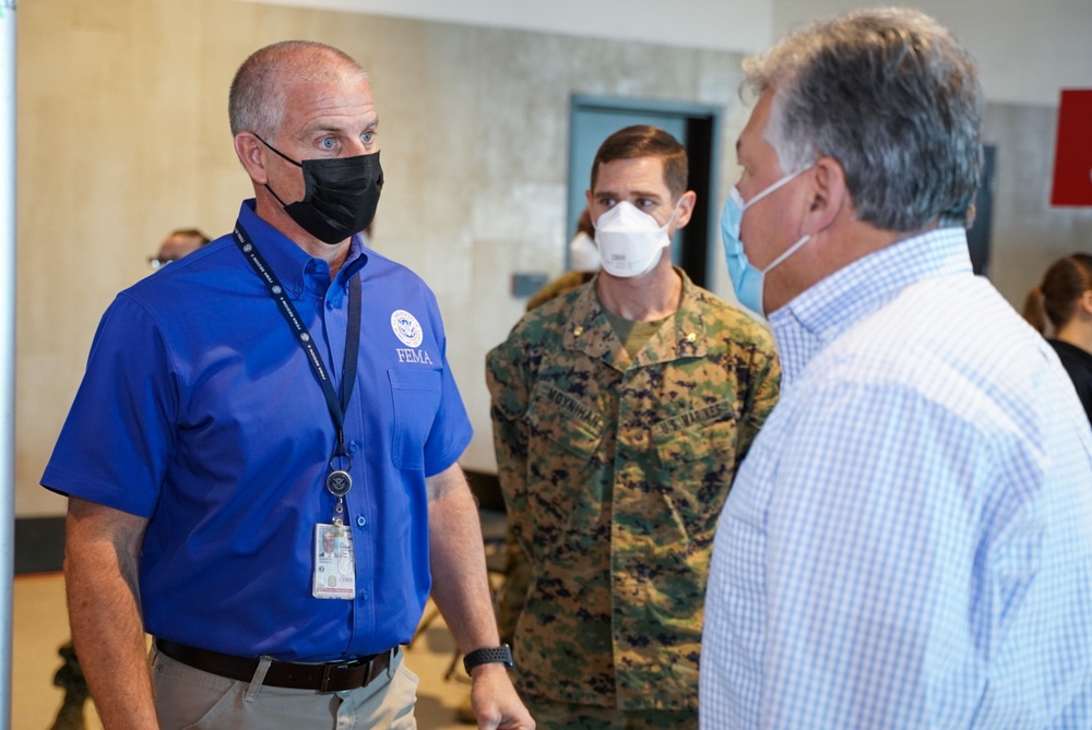 1st MLG starts giving COVID vaccines at Globe Life Field Community Vaccination Center
