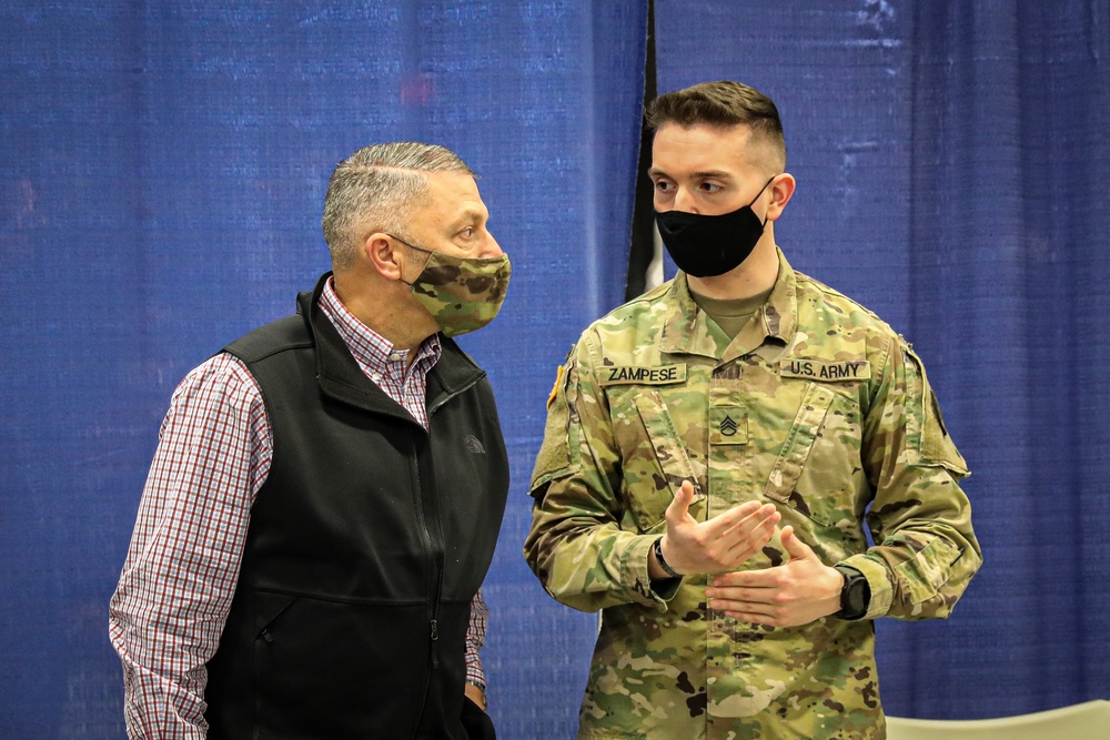 Brig. Gen. Jeffrey P. Van Visits Vaccine Mega-Site