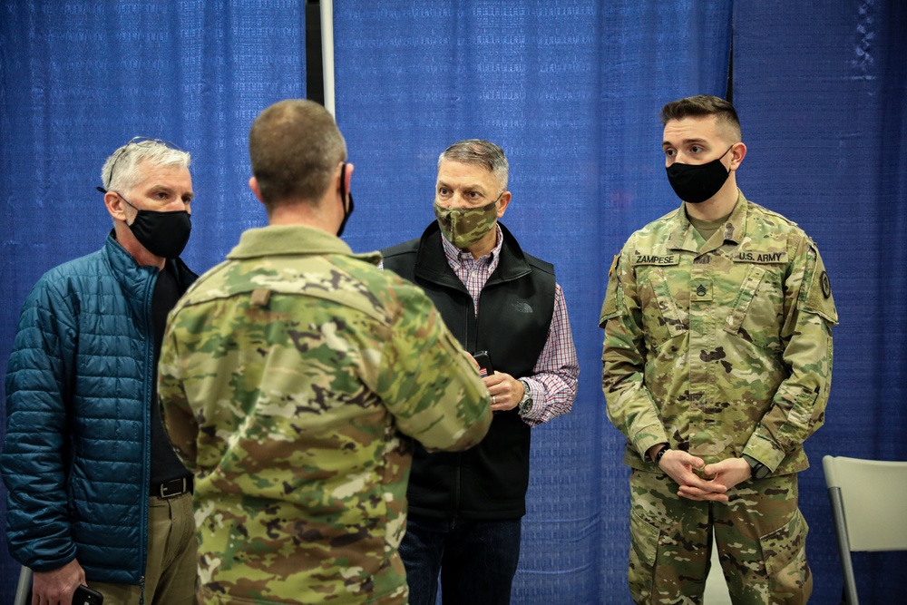 Brig. Gen. Jeffrey P. Van Visits Vaccine Mega-Site