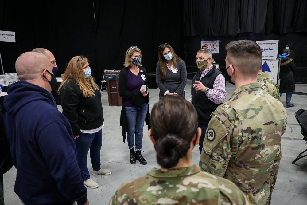 Brig. Gen. Jeffrey P. Van Visits Vaccine Mega-Site