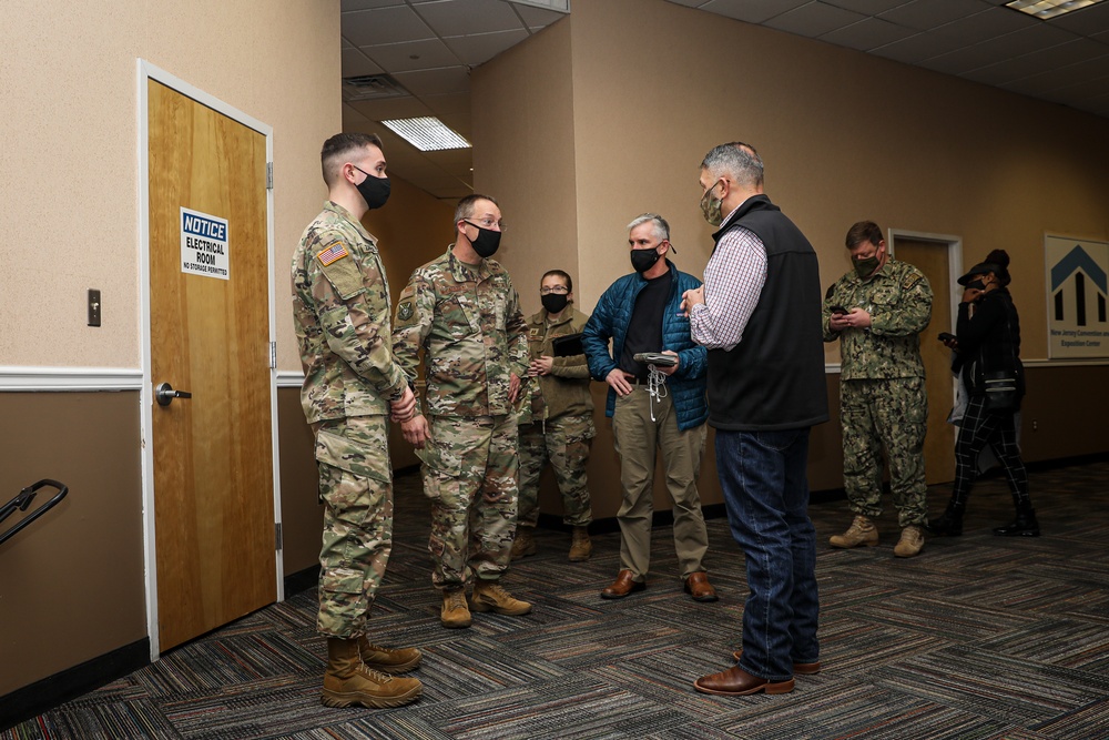Brig. Gen. Jeffrey P. Van Visits Vaccine Mega-Site