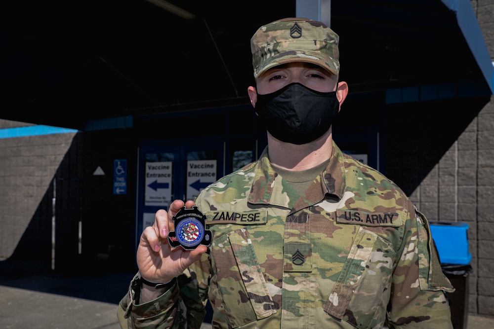 Brig. Gen. Jeffrey P. Van Visits Vaccine Mega-Site