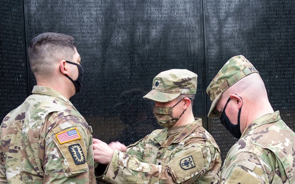 Pa. National Guard Soldiers promoted at Vietnam Veterans Memorial