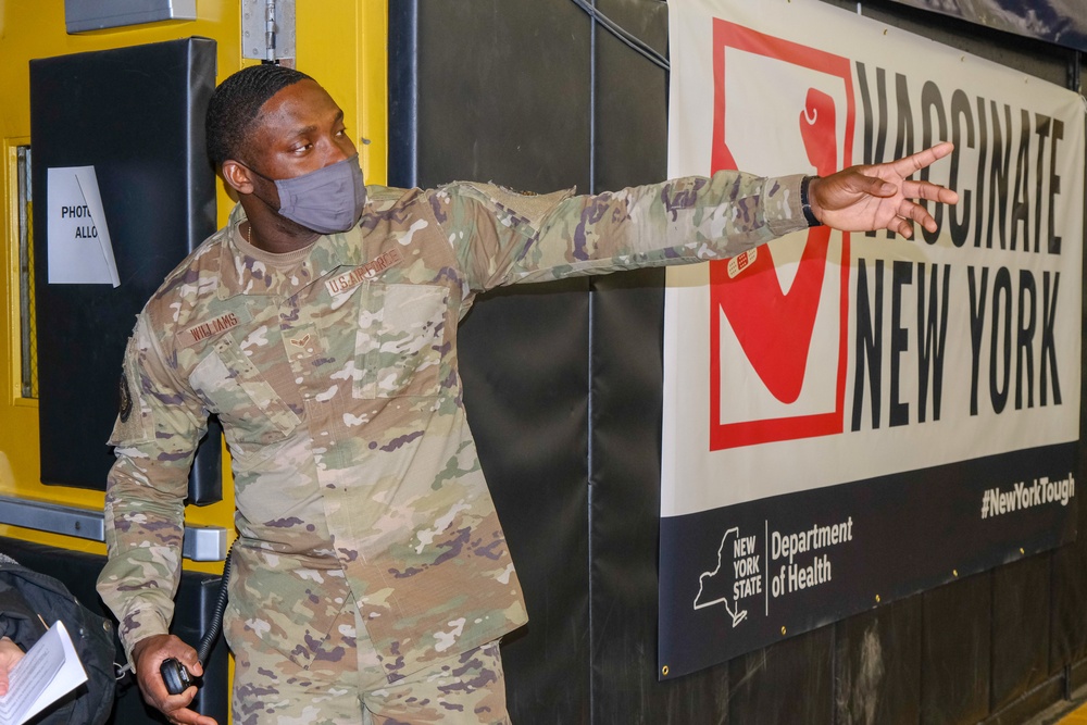 U.S. Air Force supports the Medgar Evers College COVID-19 Community Vaccination Center