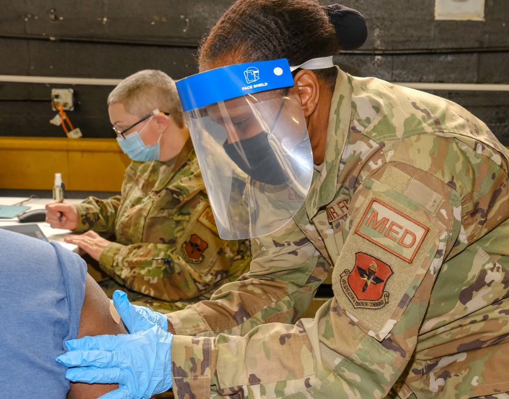 U.S. Air Force supports the Medgar Evers College COVID-19 Community Vaccination Center