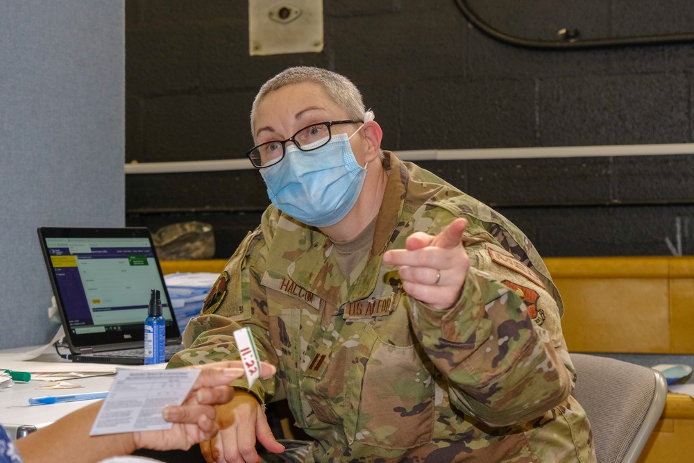 U.S. Air Force supports the Medgar Evers College COVID-19 Community Vaccination Center