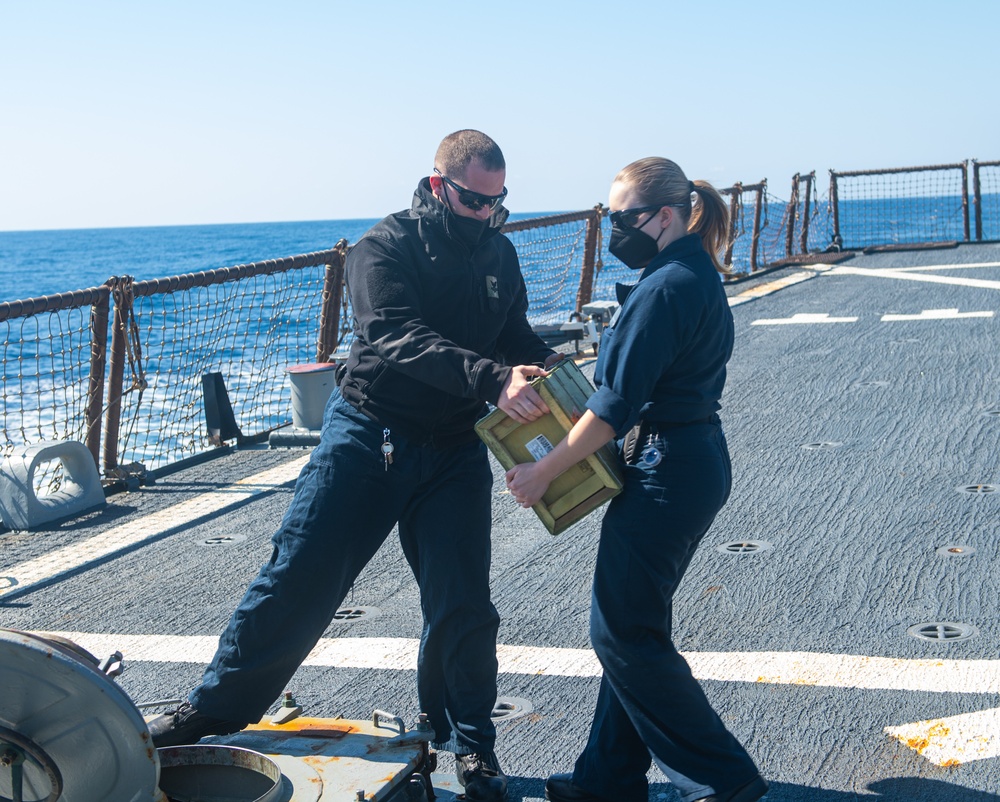 USS Mahan Ammunition Handling