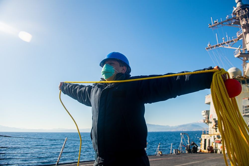 USS Mahan Departs Souda Bay