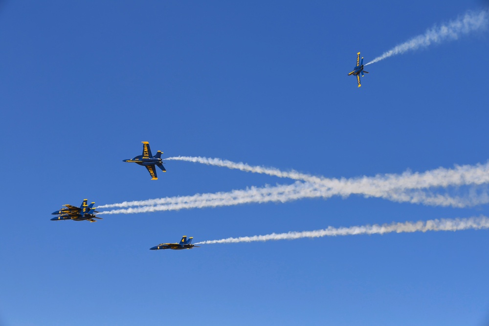 Blue Angeles perform at the Festival of Flight