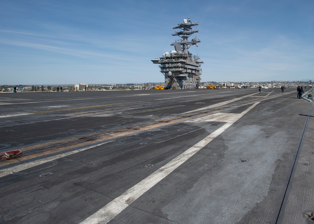 USS Nimitz Departs Naval Base San Diego