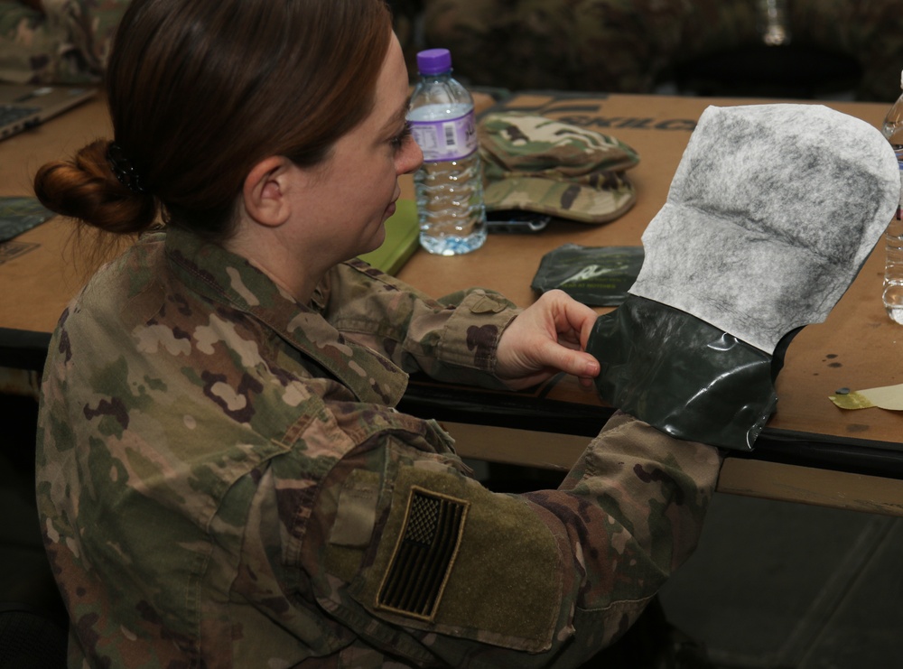 Soldiers from 318th Chemical Company conduct training