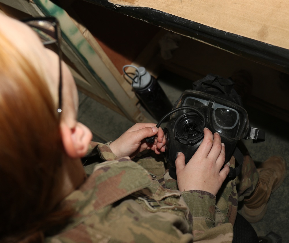 Soldiers from 318th Chemical Company conduct training