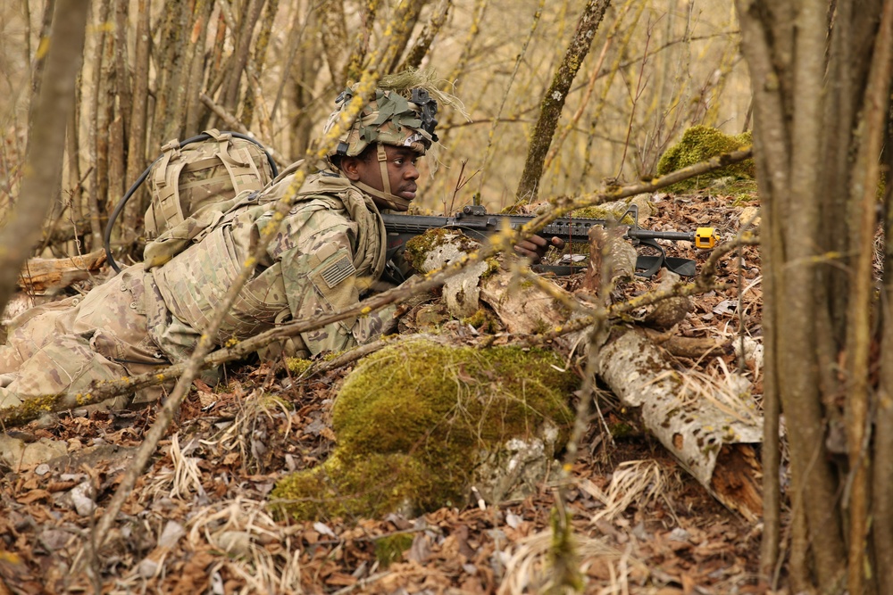 Apache Troop Dismount Conducts Security
