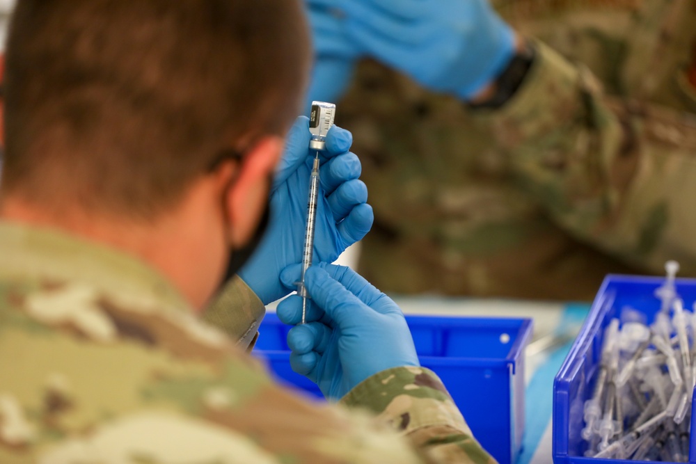Maj. Gen Van visits the Medgar Evers College COVID-19 Community Vaccination Center