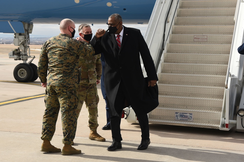 Secretary of Defense makes first visit to Peterson AFB