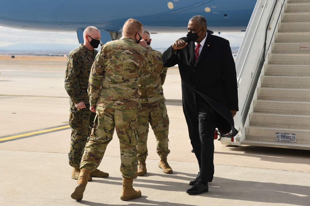 Secretary of Defense makes first visit to Peterson AFB