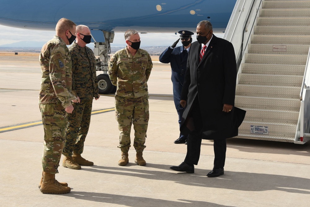 Secretary of Defense makes first visit to Peterson AFB