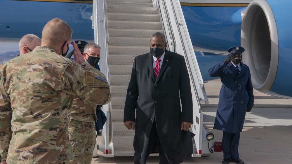 Secretary of Defense makes first visit to Peterson AFB