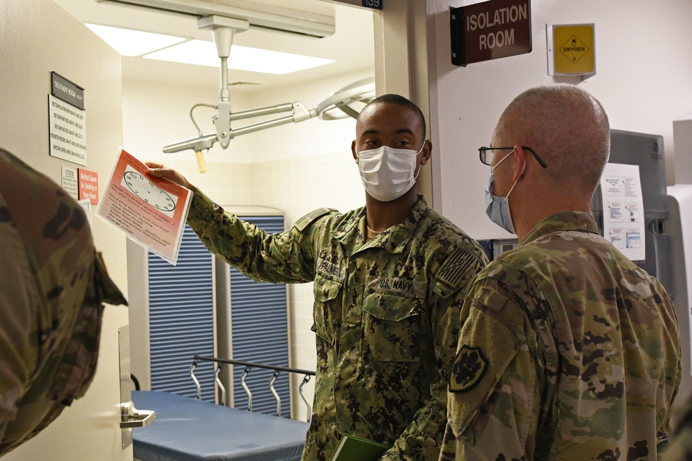 HN Palmer showed LTG Place the Isolation Room at BHC Makalapa