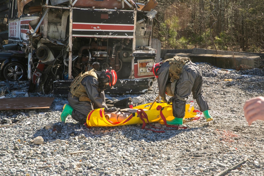 CBIRF Marines with Alpha Compnay conduct Extractathon