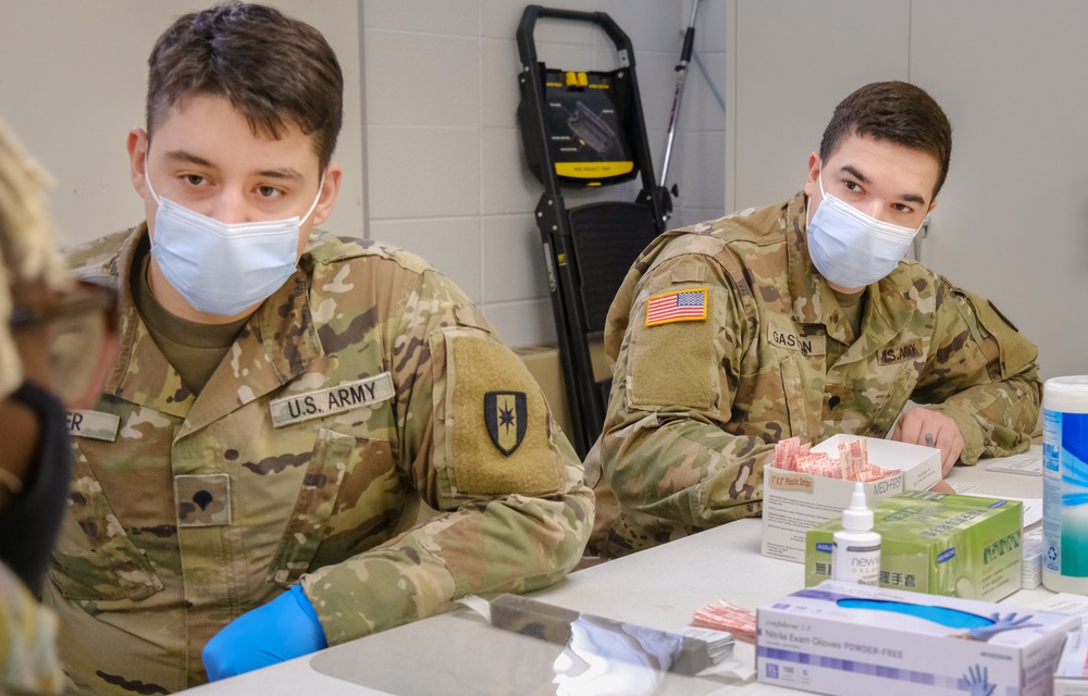 U.S. Soldiers support the newly opened COVID-19 Paterson Community Vaccination Center