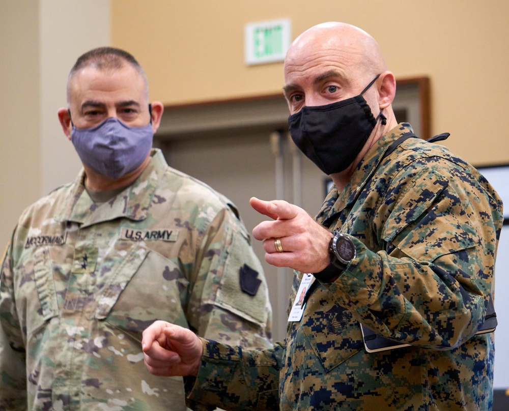28th Infantry Division Commanding General tours Community Vaccination Center in Philadelphia
