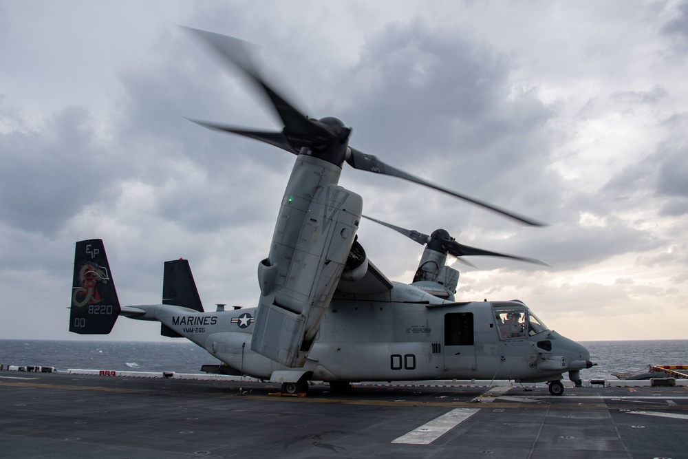 USS America (LHA) Conducts Flight Operations