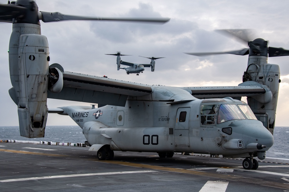 USS America (LHA) Conducts Flight Operations