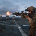 Reconnaissance Marines perform rifle drills aboard USS Germantown