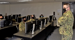 NAVIFOR Force Master Chief Twiford Visits CIWT and IWTC Corry Station, Observes and Discusses IW Training