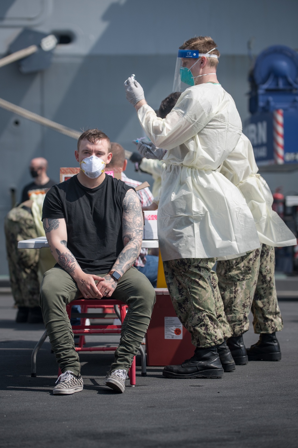 USS Philippine Sea Sailors Receive COVID-19 Vaccine