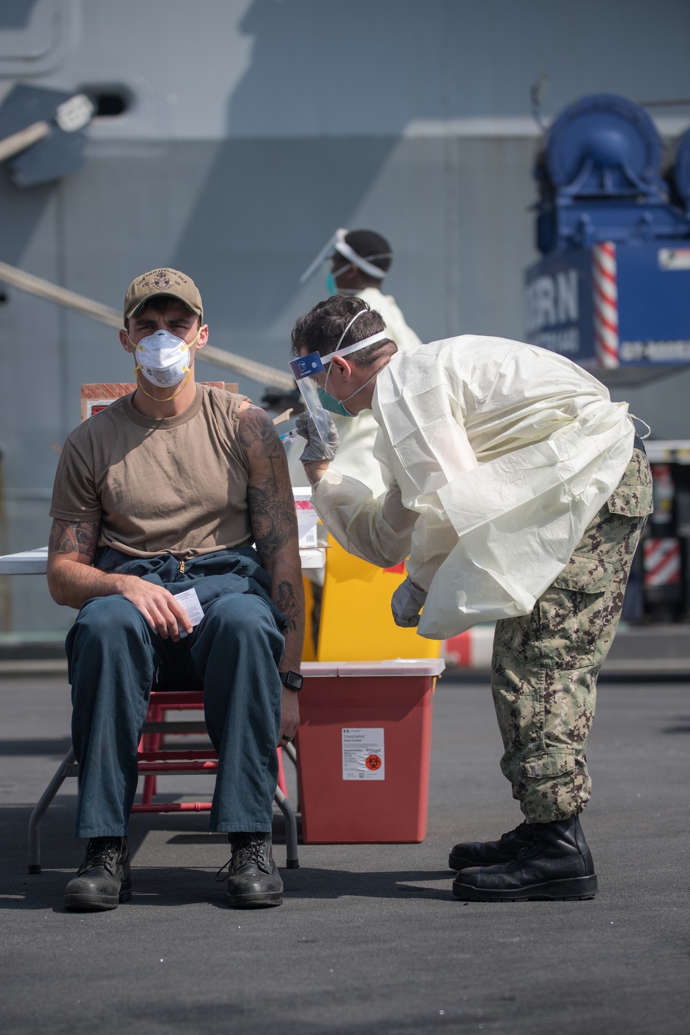 USS Philippine Sea Sailors Receive COVID-19 Vaccine