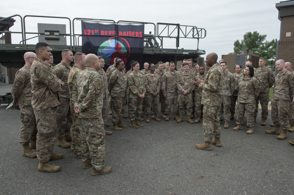 CMSAF Wright visits Devil Raiders