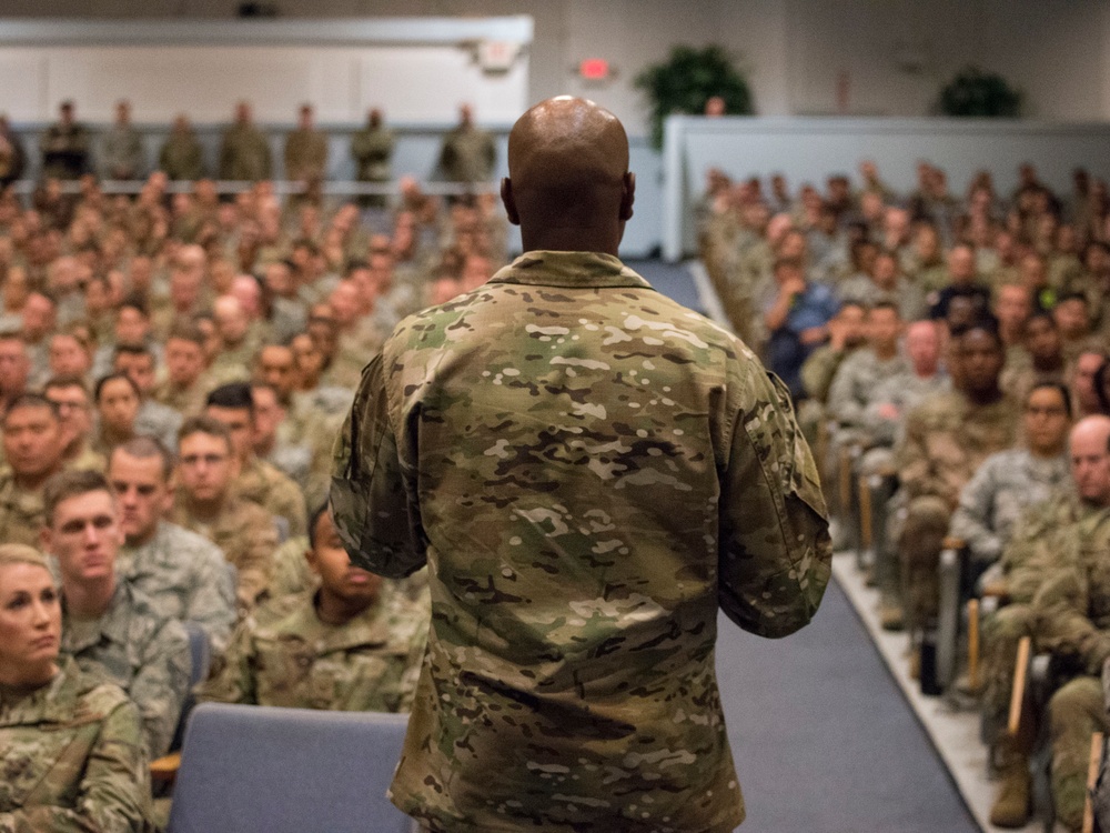 CMSAF Wright visits Devil Raiders