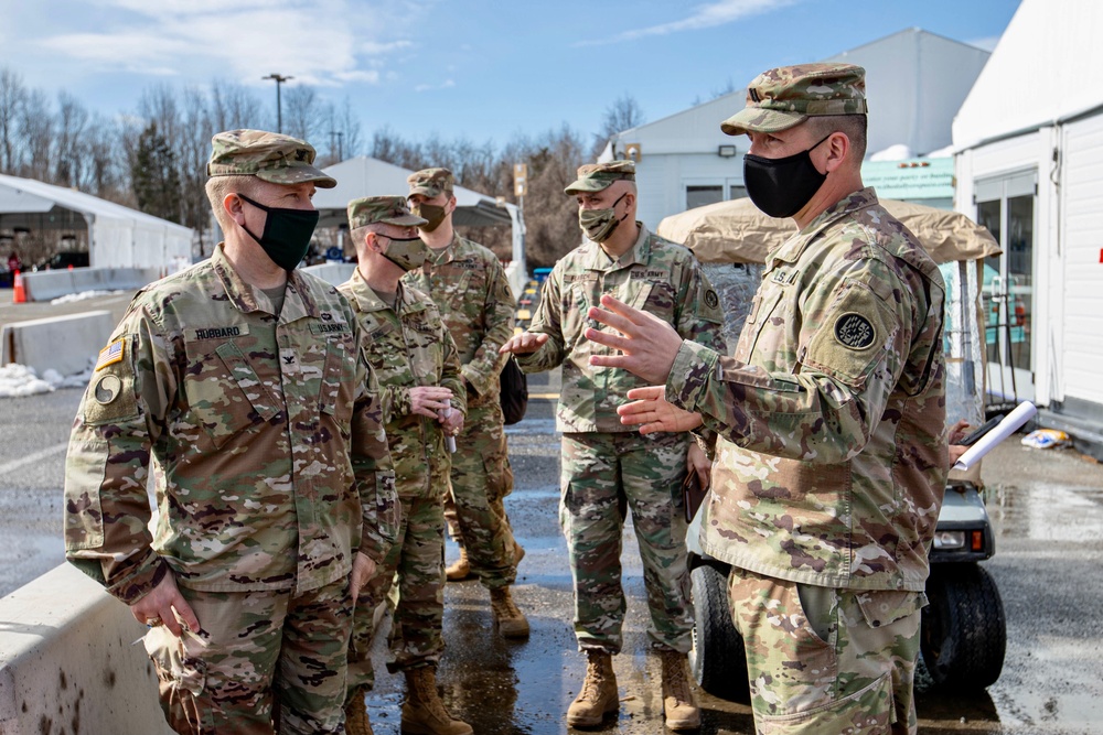 Director of Virginia National Guard’s Joint Staff visits Six Flags Mass Vaccination Site