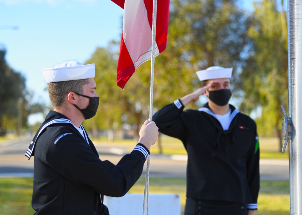 Naval Air Facility (NAF) El Centro conducts morning colors