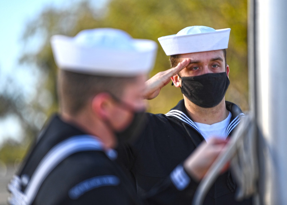 Naval Air Facility (NAF) El Centro conducts morning colors