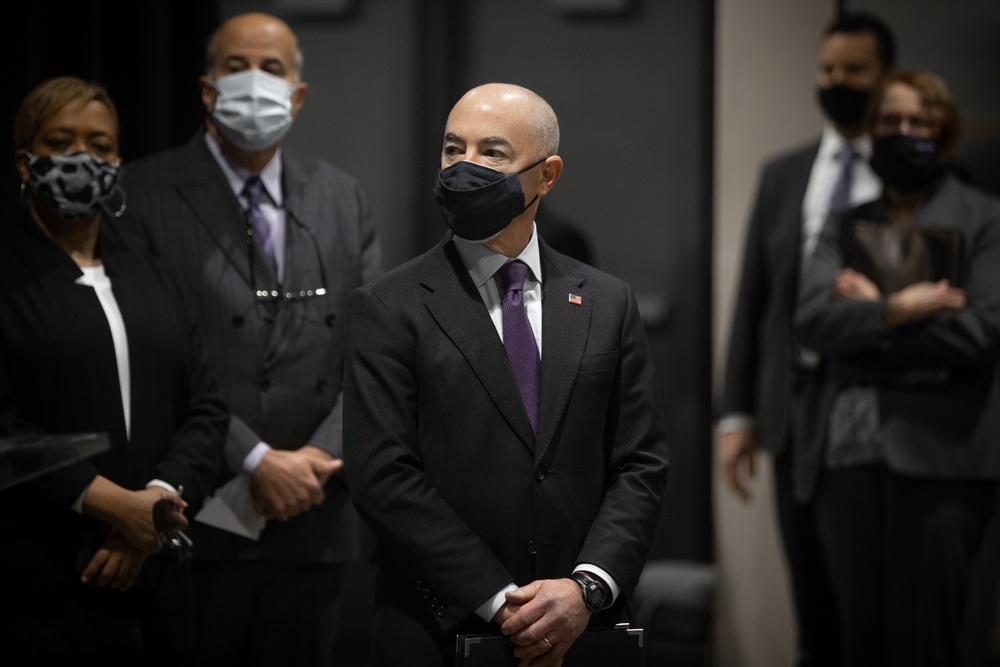 Secretary of Homeland Security visits the Center City Community Vaccination Center in Philadelphia