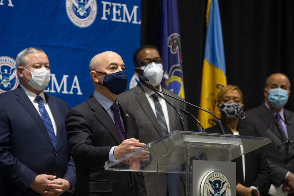 Secretary of Homeland Security visits the Center City Community Vaccination Center in Philadelphia