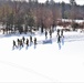 Cold-Weather Operations Course class 21-04 students conduct field training in snowshoes, pulling sleds