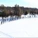 Cold-Weather Operations Course class 21-04 students conduct field training in snowshoes, pulling sleds