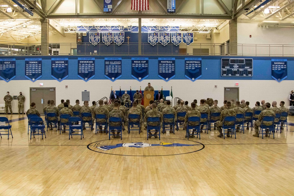 Nebraska National Guard 192nd Military Police Detachment send-off ceremony