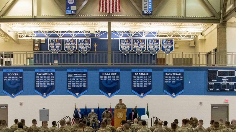 Nebraska National Guard 192nd Military Police Detachment send-off ceremony
